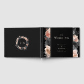 Gotische  Zwart Blush Bruiloft Gastenboek (Volledig)