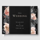Gotische  Zwart Blush Bruiloft Gastenboek (Voorkant)