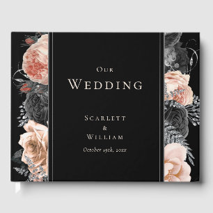 Gotische  Zwart Blush Bruiloft Gastenboek