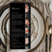 Gotische  Zwart Blush Bruiloft Menu