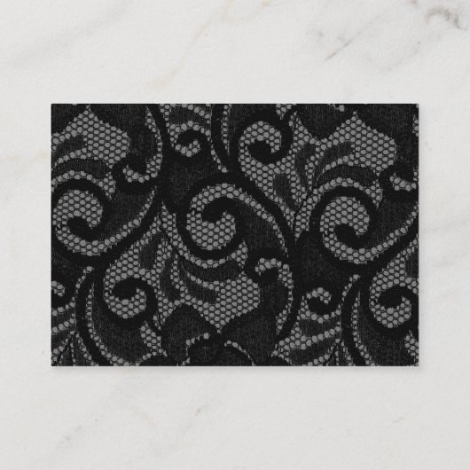 Gotische Zwart Blush Bruiloft Receptie Informatiekaartje (Achterkant)