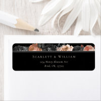 Gotische  Zwart Blush Bruiloft Retouradres