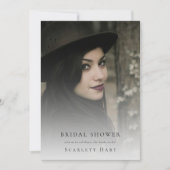 Gotische  Zwart Blush Foto Vrijgezellenfeest Kaart (Voorkant)