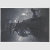 Gotische  Zwart Gekleed Skelet Decoupage Tissuepapier (Voorkant)