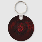 Gotische Zwart Magie Zegels Monogram Sleutelhanger (Voorkant)