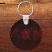 Gotische Zwart Magie Zegels Monogram Sleutelhanger (Voorkant)