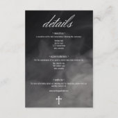 Gotische zwart-wit begraafplaats tot de dood Detai Informatiekaartje (Achterkant)