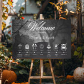 Gotische zwart-wit begraafplaats tot de dood tijdl poster