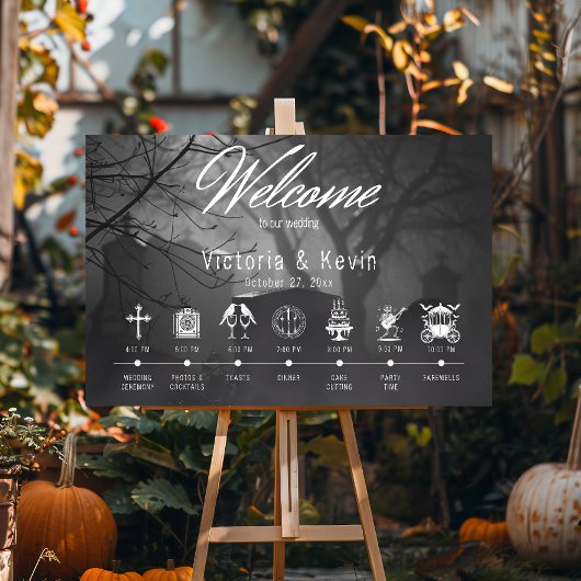 Gotische zwart-wit begraafplaats tot de dood tijdl poster