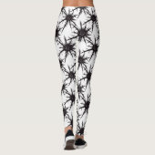 Gotische zwart-wit distel patroon Halloween Leggings (Achterkant)