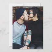 Gotische zwart-wit foto verlovingsfeest kaart (Achterkant)