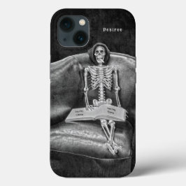 Gotische  zwart-wit grappig skelet Case-Mate iPhone case