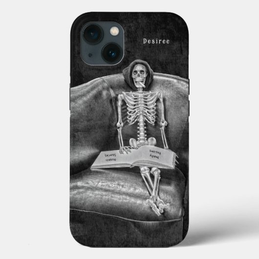 Gotische zwart-wit grappig skelet Case-Mate iPhone case (Achterkant)