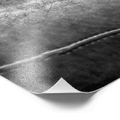 Gotische zwart-wit grappig skelet foto afdruk (Hoek)