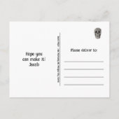 Gotische  zwart-wit schedels Halloween Uitnodiging Briefkaart (Achterkant)