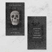Gotische  zwart-wit Tattoo schedel Tarot Visitekaartje (Voorkant / Achterkant)