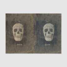 Gotische  zwart-wit textuur schedel tarot