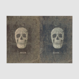 Gotische  zwart-wit textuur schedel tarot tissuepapier