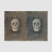 Gotische  zwart-wit textuur schedel tarot tissuepapier (Voorkant)