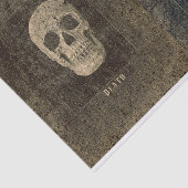 Gotische  zwart-wit textuur schedel tarot tissuepapier (Detail)