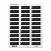 Gotische Zwarte Bloem Bruiloft Adreslabels Etiket (Full Sheet)