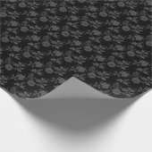 Gotische Zwarte Bloem Cadeaupapier (Hoek)