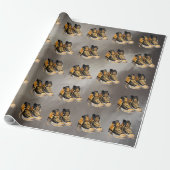 Gotische zwarte en gouden toppen cadeaupapier (Uitgerold)