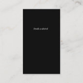 Gotische zwarte en rode rozen gotische trouwdetail visitekaartje (Achterkant)