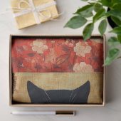 Gotische Zwarte Kat Decoupage Tissuepapier (Geschenk)