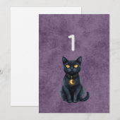 Gotische Zwarte Kat Huwelijk Tafel Nummer (Voorkant / Achterkant)