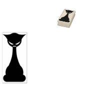 Gotische zwarte kat silhouet kunst stempel (Gestempeld)