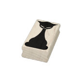 Gotische zwarte kat silhouet kunst stempel (Stempel)