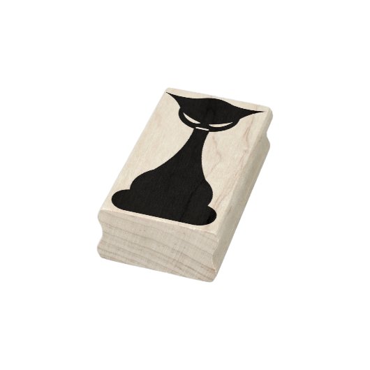 Gotische zwarte kat silhouet kunst stempel (Stempel)