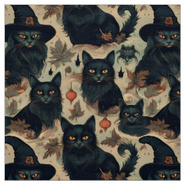Gotische zwarte katten in heks pet stof