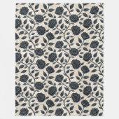 Gotische zwarte klimroos ontwerp fleece deken (Voorkant)