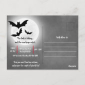 Gotische Zwarte Kraai & Toren Griezelig Halloween  Briefkaart (Achterkant)