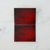 Gotische Zwarte Rozen Bloed Rode Trouwtafel Plaats Kaart (Binnen)