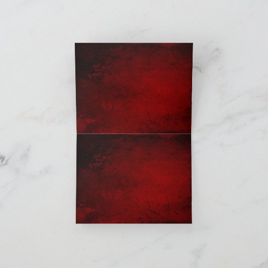 Gotische Zwarte Rozen Bloed Rode Trouwtafel Plaats Kaart (Binnen)