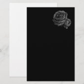 Gotische Zwarte Rozen Briefpapier (Voorkant / Achterkant)