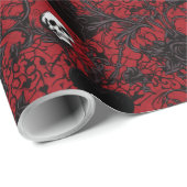 Gotische Zwarte Rozen en Schedels Cadeaupapier (Rol Hoek)