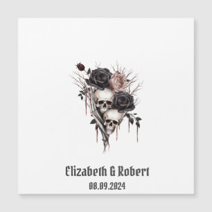 Gotische zwarte Rozen schedels bruiloft