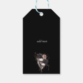 Gotische zwarte Rozen schedels Cadeaulabel (Achterkant)