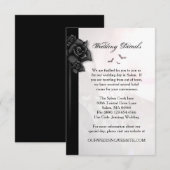 Gotische zwarte Rozen vleermuizen Matching Wedding Kaart (Voorkant / Achterkant)