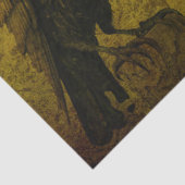 Gotische zwarte Sinaasappel kraai Decoupage Tissuepapier (Detail)