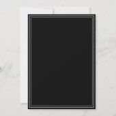 Gotische Zwarte Witte Serif Script Namen Huwelijk Kaart (Achterkant)