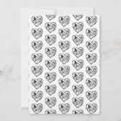 Gotische Zwarte Witte Skelet Doodle Bruiloft Kaart (Achterkant)