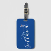 Gotland Flag Heart Script Design, Zweden Bagagelabel (Voorkant (verticaal))