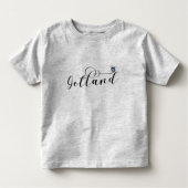 Gotland Flag Heart Script Design, Zweden Kinder Shirts (Voorkant)