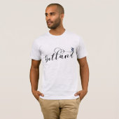 Gotland Flag Heart Script Design, Zweden T-Shirt (Voorkant volledig)