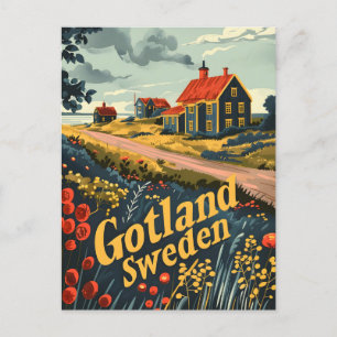 Gotland Zweden reisadvertentie Briefkaart